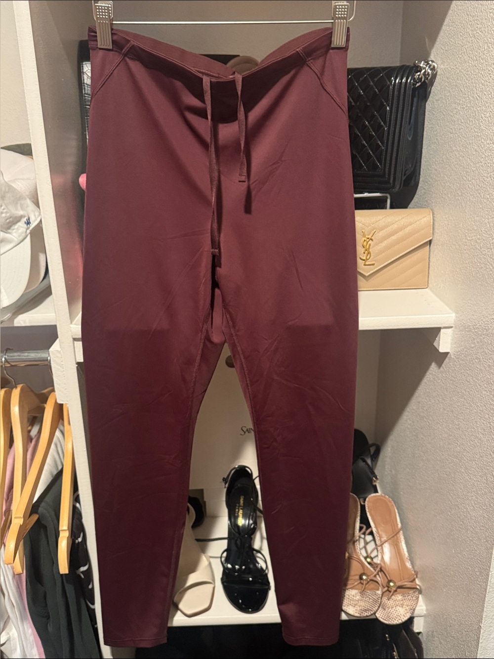 SKIMS Burgundy Leggings